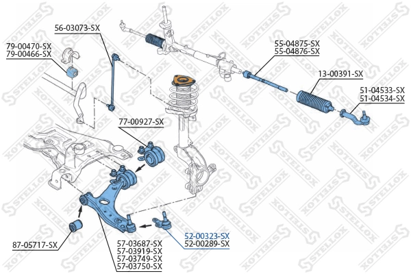 5200323SX Stellox Палец шаровой нижний