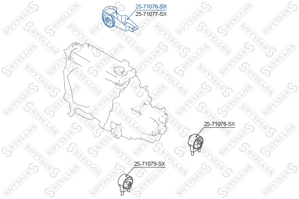 Подушка двигателя SAT STEG2139060F цена, от 65.89 USD