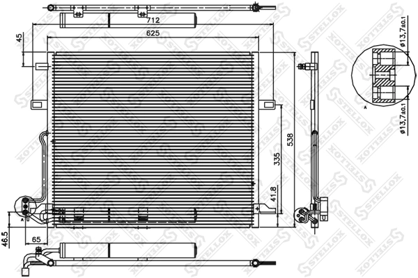 Конденсатор кондиционера Kraft 0221063 цена, от 56.48 USD