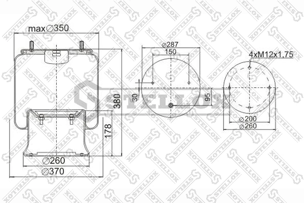 RML77685C Blacktech Пневмоподушка моста