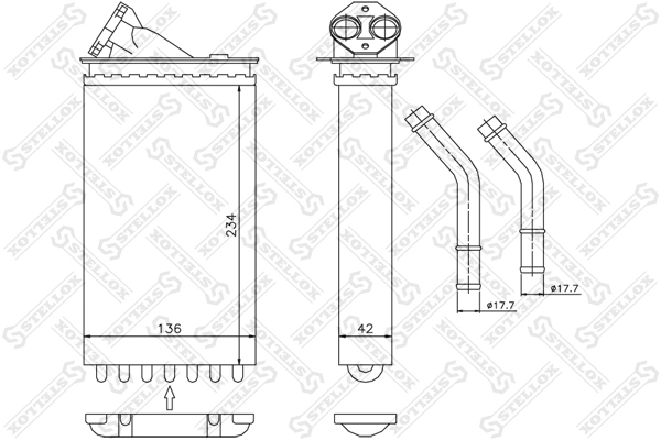 Радиатор печки (отопителя) Dello/Automega 013016180248A цена, от 19.57 USD