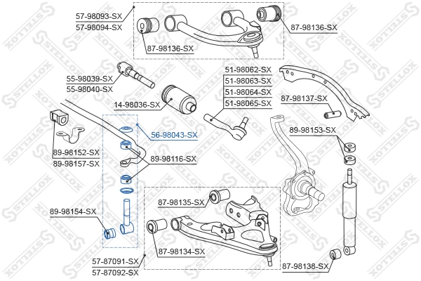 Стойка переднего стабилизатора RL488032T Raiso