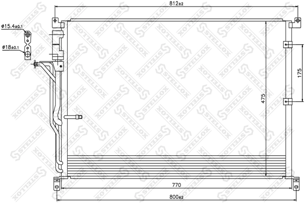 Радиатор кондиционера STELLOX 1045183SX
