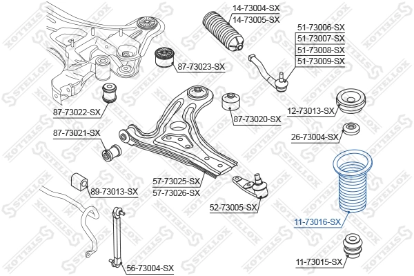 Чехол амортизатора переднего Parts-Mall P96535008 цена, от 5.38 USD
