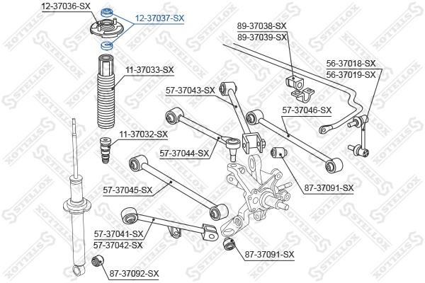 51631SV7004 Longho Втулка штока переднего амортизатора