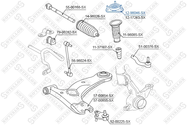  Опора переднего амортизатора Toyota Avensis 2