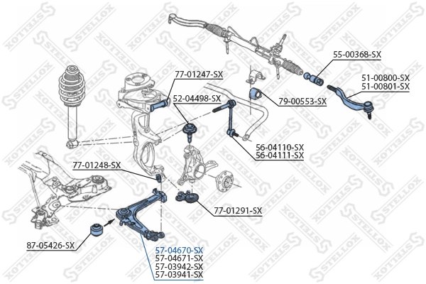 Левый рычаг передней нижней подвески Peugeot 407 седан (6D) (2004 - 2011) цена, от 85.75 USD