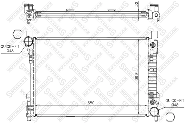 Radiador de esfriamento de motor para Mercedes C  CL203