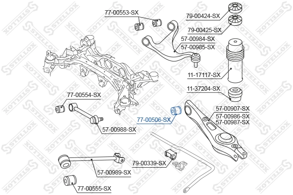 7700506SX Stellox Сайлентблок задней тяги