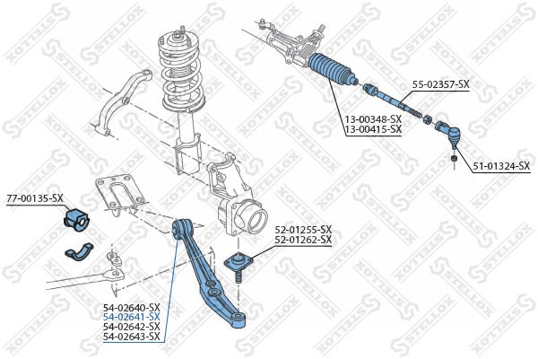352152 Peugeot/Citroen Рычаг передней подвески нижний, правый