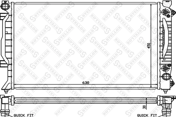 Радиатор охлаждения двигателя Kraft 1550630 цена, от 120.35 USD