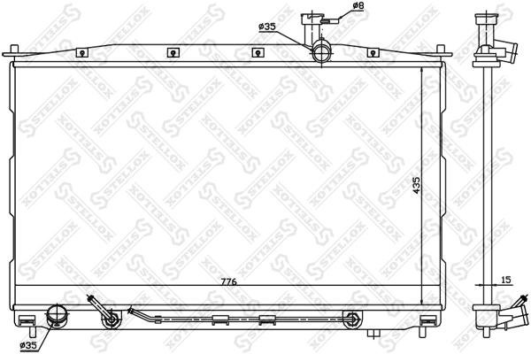 Радиатор охлаждения двигателя Polcar 4051082 цена, от 77.43 USD