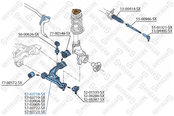 Купить 352090 Peugeot/Citroen Рычаг передней подвески левый