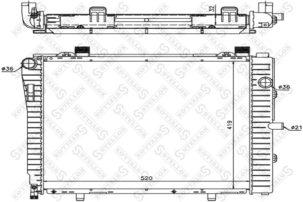 Радиатор 5002086 Polcar
