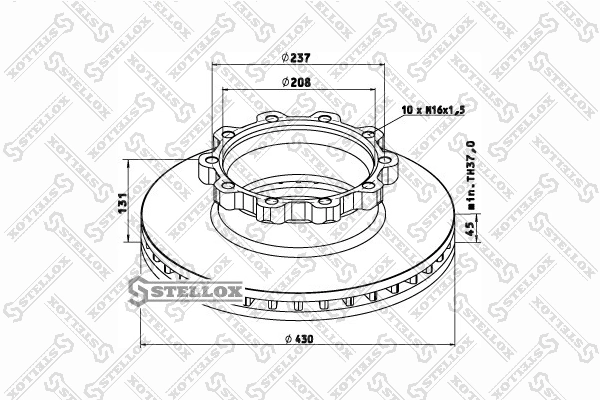 Передние тормозные диски 1852817 Scania
