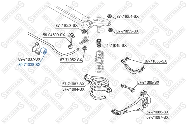 Резинка заднего стабилизатора Mazda 6 седан (GG) (2002 - 2008) цена, от 2.54 USD