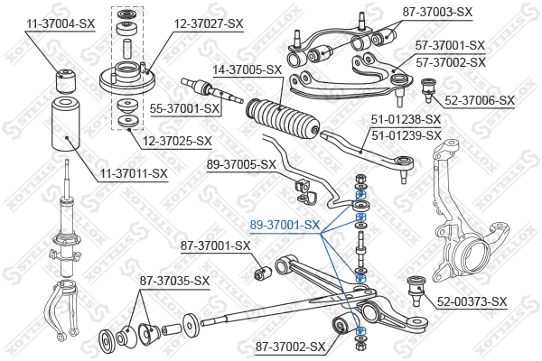 NMS4014 NIPPON MOTORS Втулка переднего стабилизатора