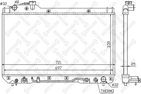 164007A123 Toyota Радиатор основной