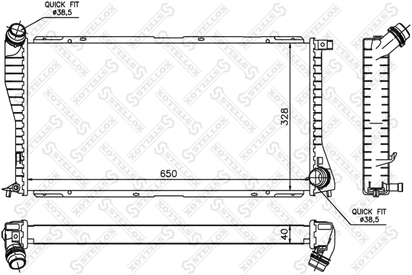 Радиатор охлаждения двигателя BMW 5 седан (E39) (1995 - 2003) цена, от 112.80 USD