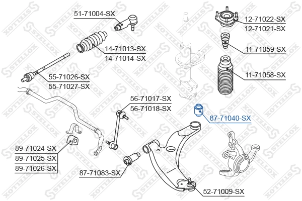 Сайлентблок передней подвески Mazda 323 F VI хэтчбек (BJ) (1998 - 2003) цена, от 7.36 USD