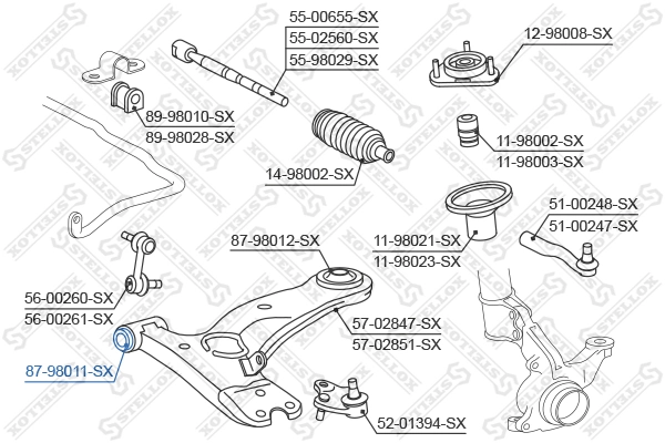 Сайлентблок переднего рычага J42020BNOK Japan Cars