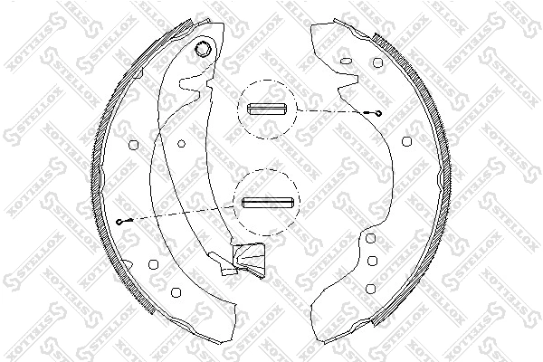 BS001712 Sfec Барабанные тормозные колодки