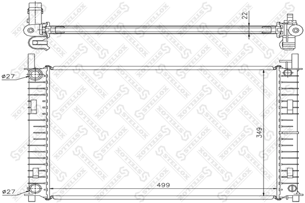 Радиатор охлаждения двигателя Kraft 1552430 цена, от 67.04 USD