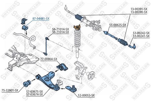 Втулка переднего стабилизатора Ford Focus I седан (DFW) (1999 - 2005) цена, от 3.59 USD