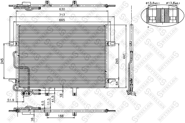Radiador de aparelho de ar condicionado Mercedes E  S211