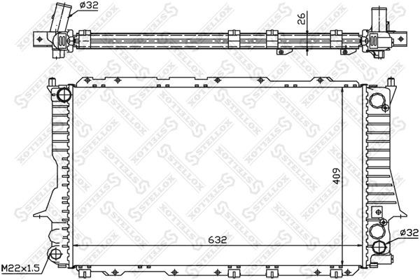 Радиатор охлаждения двигателя Glyser 012083 цена, от 65.82 USD
