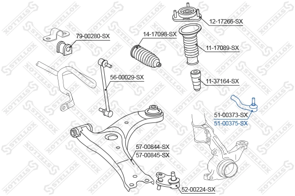 Наружный наконечник рулевой тяги на Toyota Avensis III T27
