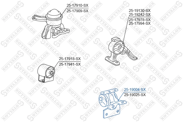 Coxim (suporte) esquerdo de motor Toyota Avensis 1 T22