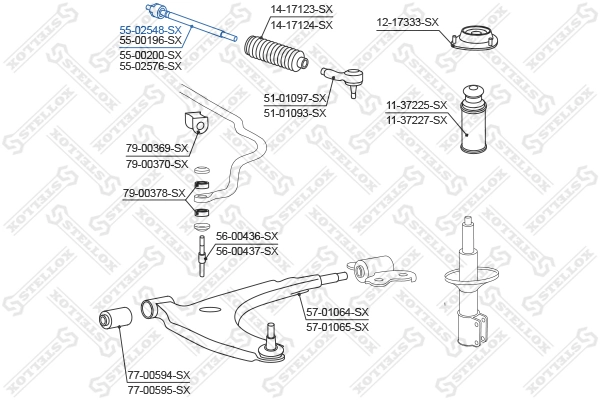 5502548SX Stellox Тяги рулевые