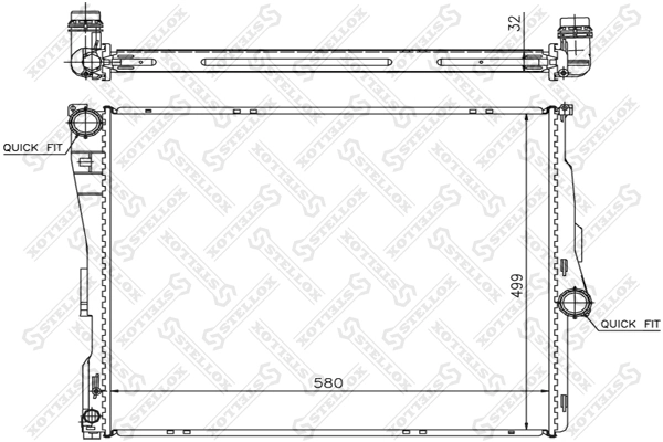 Радиатор охлаждения двигателя Polcar 2055083 цена, от 78.89 USD