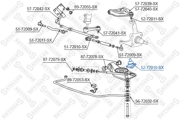 J15000JC Japan Cars Левая нижняя шаровая опора