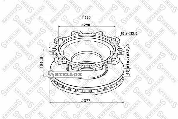 Задний тормозной диск BPW SB3745 цена, от 122.65 USD