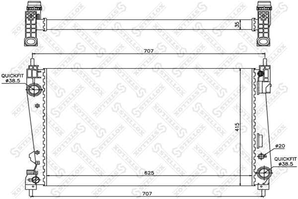 Радиатор охлаждения двигателя Magneti Marelli BM1843 цена, от 71.52 USD