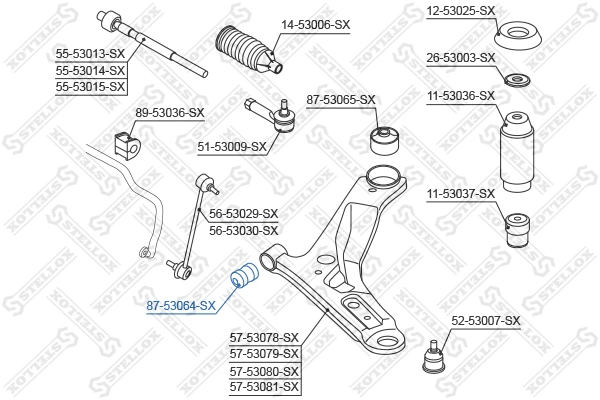 Сайлентблок переднего рычага CBK034 Parts-Mall