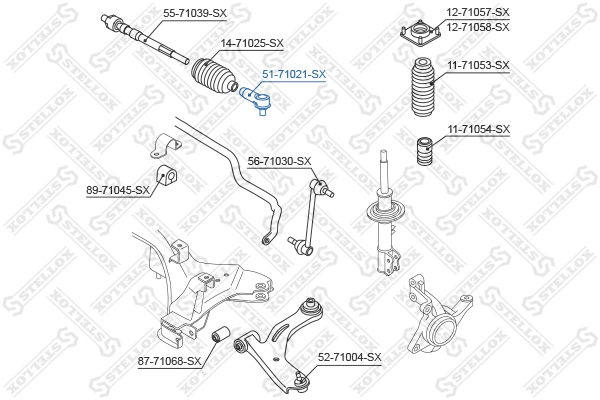 EC0132280 Ford Наружный наконечник рулевой тяги