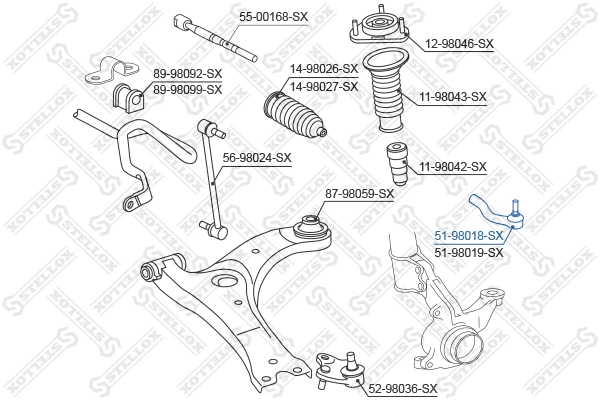 Рулевой наконечник Toyota Avensis II хэтчбек (T25) (2003 - 2008) цена, от 15.21 USD