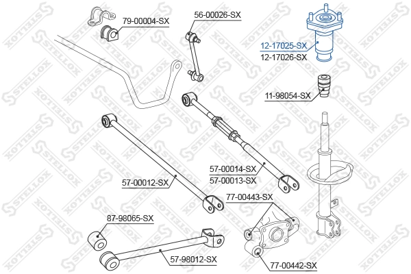 Опора пружины задней левой Raiso RC49270
