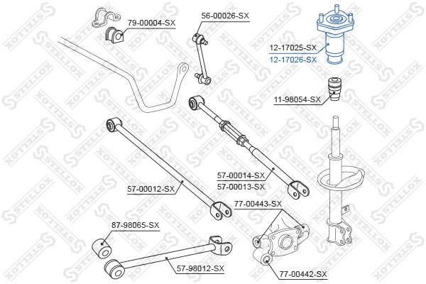 Опора амортизатора заднего, правого Raiso RC48270