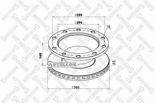 Тормоз дисковый передний BPW 0308834147 цена, от 172.58 USD