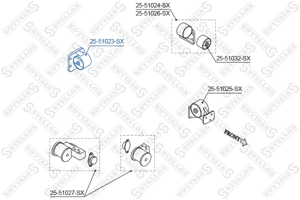 Coxim (suporte) traseiro de motor Hyundai Accent 1