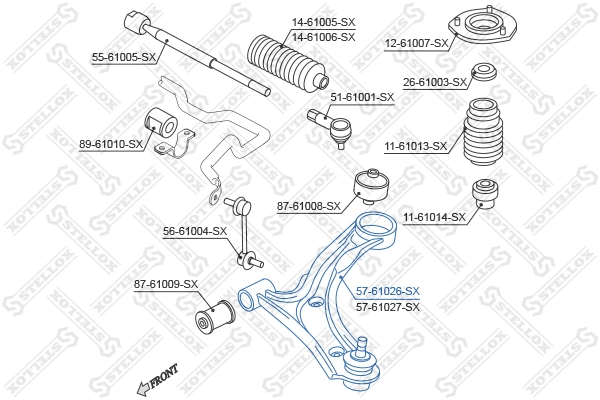Нижний рычаг 4520159J00 SH Auto Parts