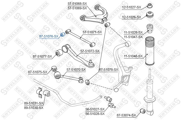 J50527 Japan Cars Сайлентблок задней продольной тяги