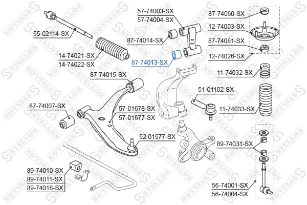 Купить J41039DW Japan Cars Сайлентблок переднего верхнего рычага