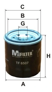 Filtro de aceite TF6507 Mfilter