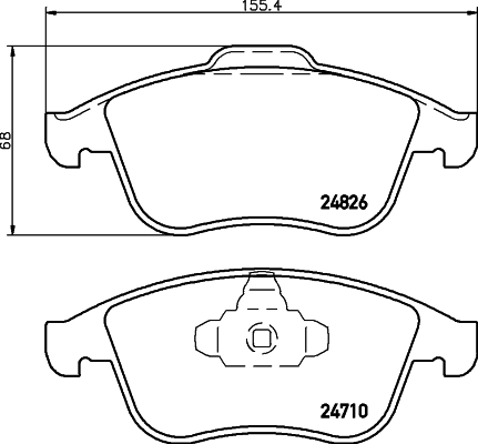 8DB355015041 HELLA Колодки передние
