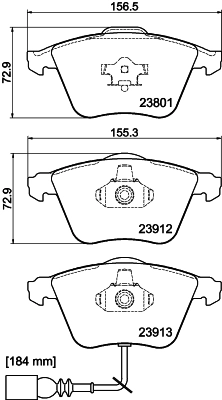 8DB355010351 HELLA Колодки передние